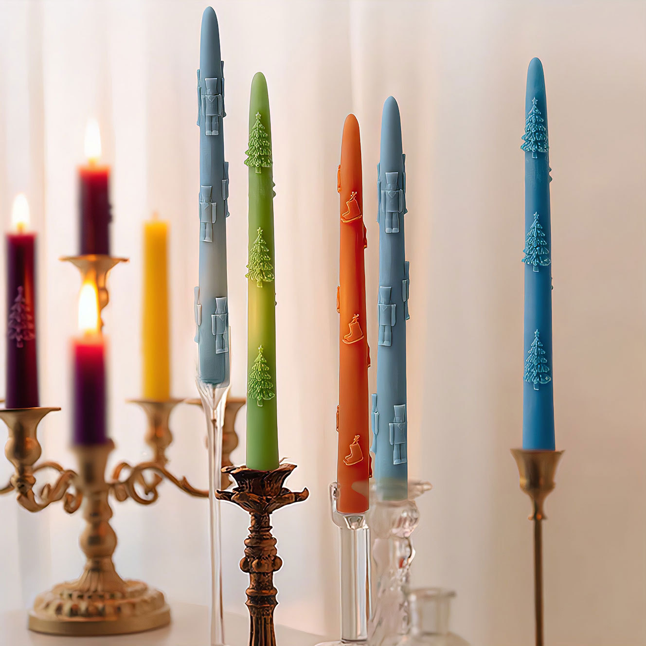 Perfume Fragrance Stick - Christmas Long Candle Silicone Mold DIY
