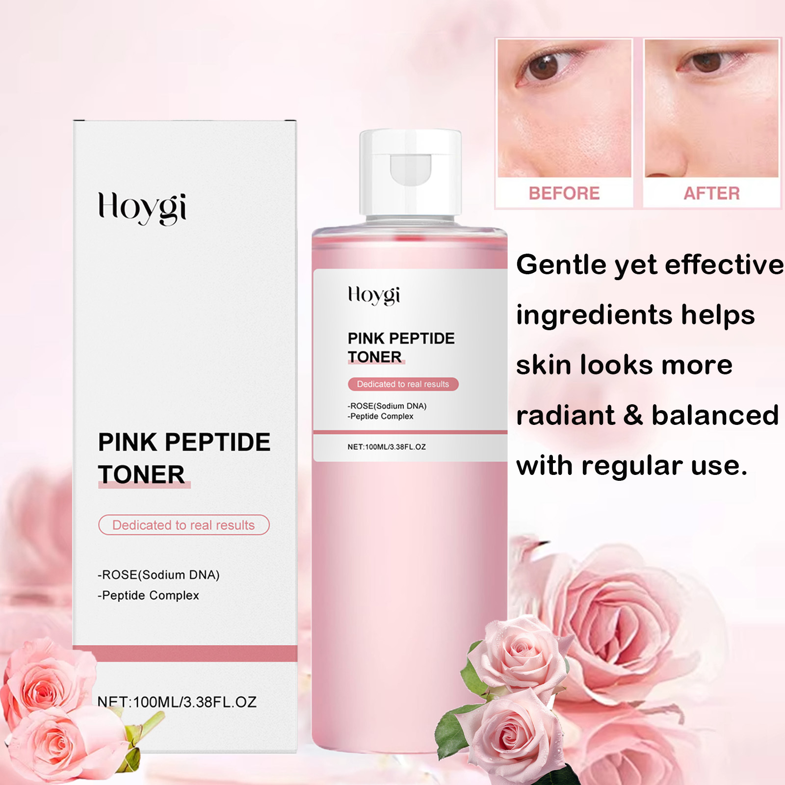 Rose Water Spray - Rose Essence Toner Glowing Skin Soothing