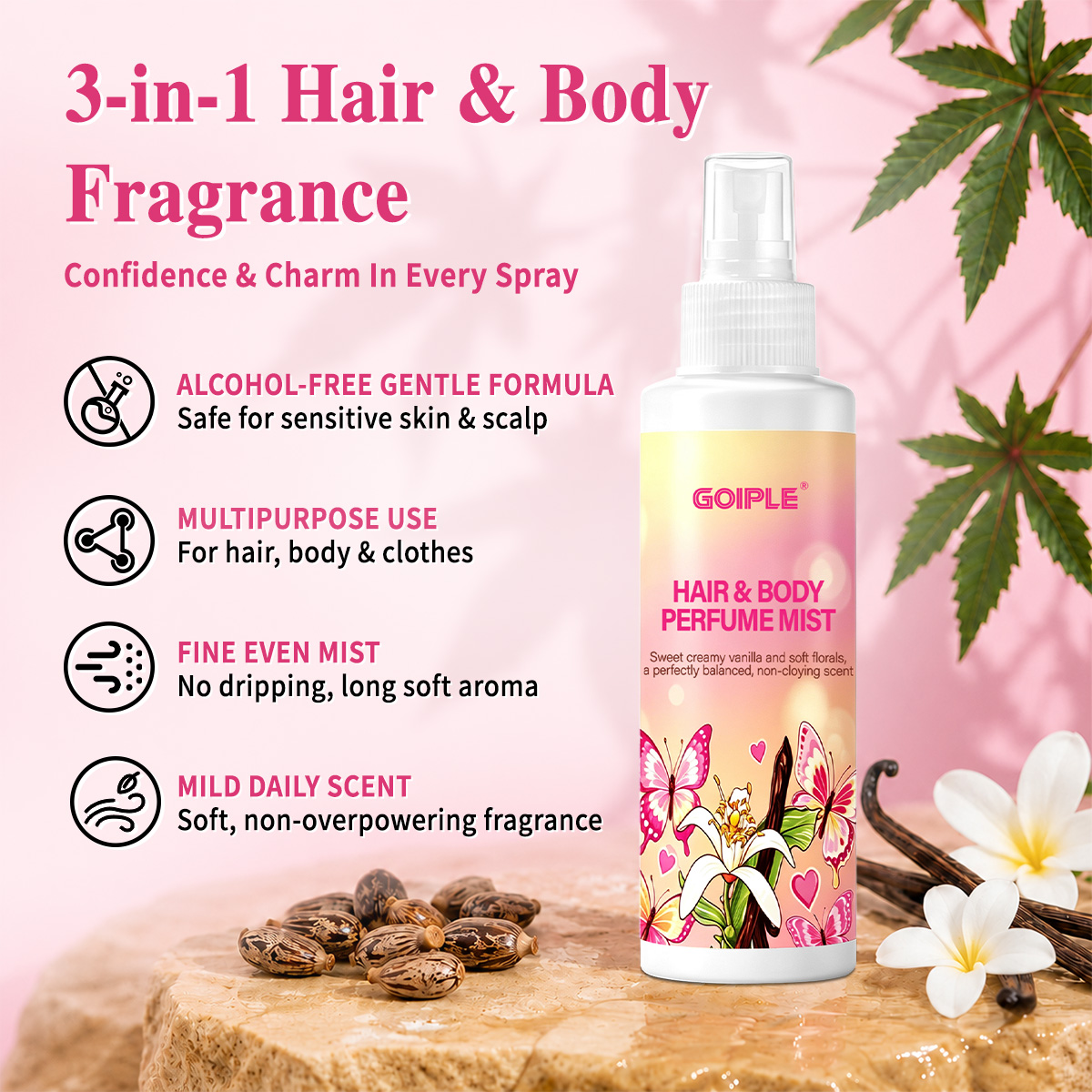 Hair & Body Perfume Mist Body  - огляд і ціна Perfume Fragrance Hair Spray
